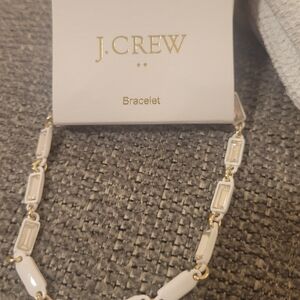 J. Crew Gold and White Double Sided Bracelet